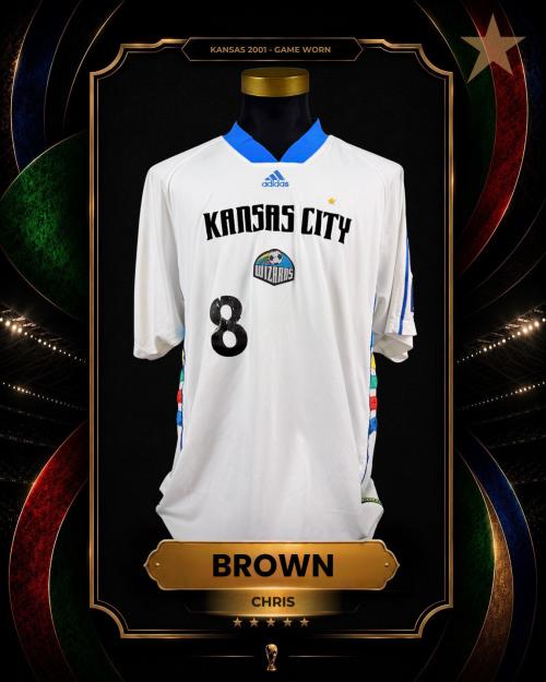 124   -  CHRIS BROWN #8 | 2001 KANSAS CITY MERCONORTE | GAME WORN vs S.CRISTAL | SWAPPED | PLAYER COLLECTION