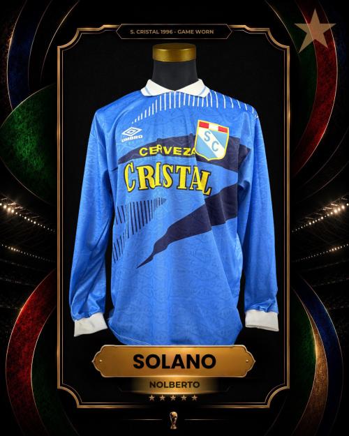 127   -  NOLBERTO SOLANO #7 | 1996 S. CRISTAL THREE-PEAT | GAME WORN vs UNIVERSITARIO | PLAYER COLLECTION
