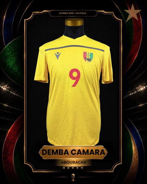 13   -  ABOUBACAR DEMBA CAMARA #9 | 2019 GUINEA | GAME WORN vs CHILE | KITMAN COLLECTION