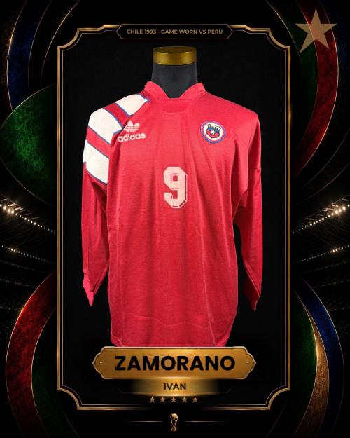 134   -  IVAN ZAMORANO #9 | 1993 CHILE AMERICA CUP | GAME WORN vs PERÚ | SWAPPED | PLAYER COLLECTION