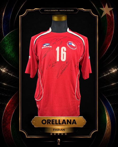 136   -  FABIÁN ORELLANA #16 | 2008/09 CHILE | MATCH ISSUED | GIFTED | PLAYER COLLECTION