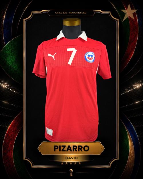140   -  DAVID PIZARRO  #7 | 2013 CHILE WCQ | GAME ISSUED vs BOLIVIA | KITMAN COLLECTION
