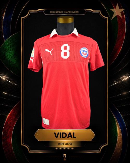 141   -  ARTURO VIDAL #8 | 2012/13 CHILE WCQ | MATCH WORN | KITMAN COLLECTION