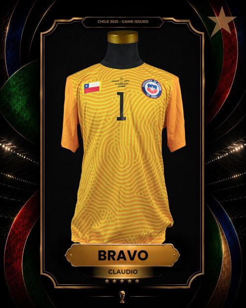 146   -  CLAUDIO BRAVO #1 | 2021 CHILE AMERICA CUP 1 GAME ISSUED vs URUGUAY | KITMAN COLLECTION
