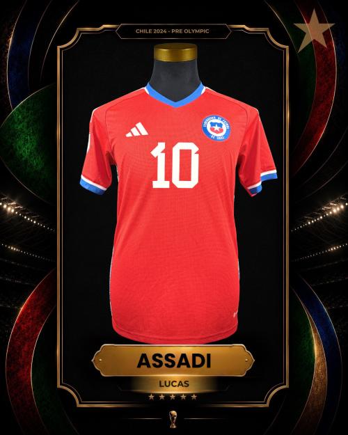 150   -  LUCAS ASSADI #10 | 2024 CHILE PRE OLYMPIC | MATCH WORN | KITMAN COLLECTION