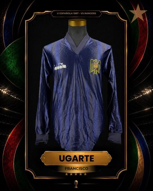 157   -  FRANCISCO UGARTE #10 | 1987 UNIÓN ESPAÑOLA | GAME WORN vs RANGERS | ONE IN A KIND | PLAYER COLLECTION