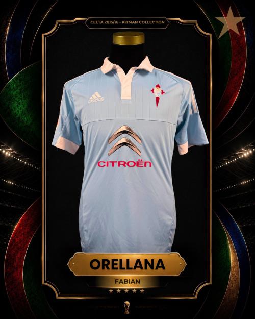 16   -  FABIAN ORELLANA #14 | 2015/16 CELTA DE VIGO | MATCH WORN | KITMAN COLLECTION