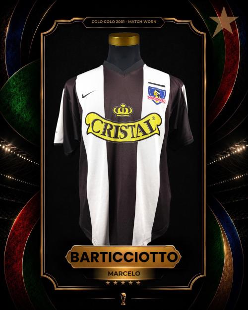 163   -  MARCELO BARTICCIOTTO #7 | 2001 COLO COLO MERCOSUR  | MATCH WORN