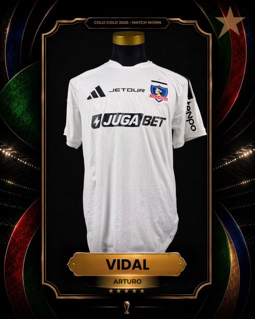 166   -  ARTURO VIDAL #23 | 2026 COLO-COLO  | MATCH WORN |UNWASHED WITH PLAYER ODOR | GREAT PROVENANCE