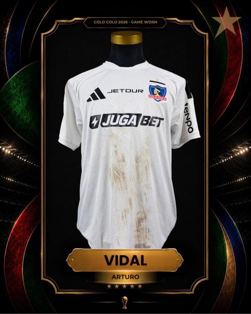 167   -  ARTURO VIDAL #23 | 2026 COLO-COLO  | 1st HALF WORN VS HUACHIPATO | UNWASHED | PHOTOMATCHED | GREAT PROVENANCE
