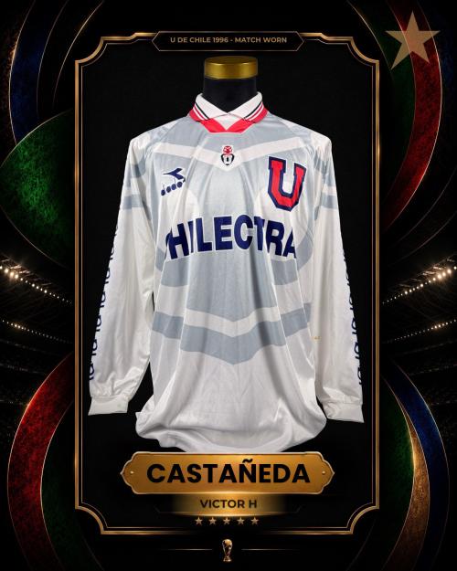 168   -  VICTOR HUGO CASTAÑEDA #14 | 1996 UNIVERSIDAD DE CHILE | MATCH WORN | GIFTED | PLAYER COLLECTION