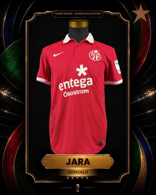 17   -  GONZALO JARA  #2 | 2014/15 MAINZ 05 | MATCH WORN | KITMAN COLLECTION