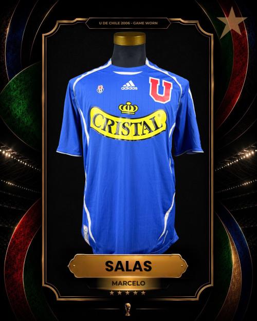 170   -  MARCELO SALAS #11 | 2006 A U DE CHILE AP | GAME WORN vs COBRELOA | SWAPPED | PLAYER COLLECTION