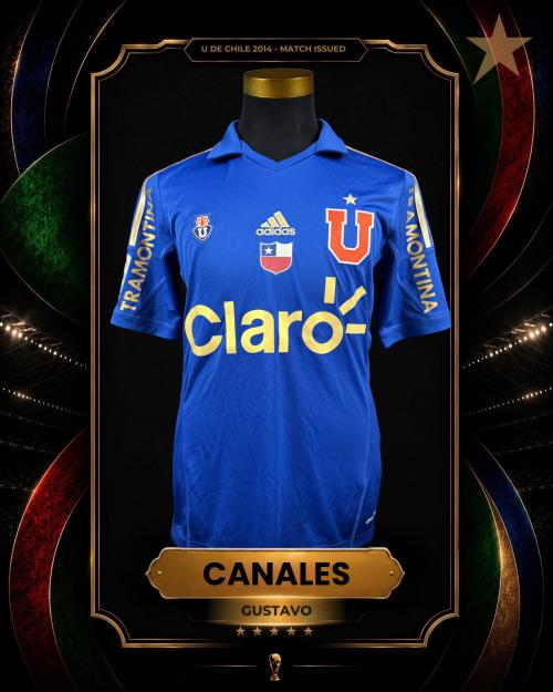 171   -  GUSTAVO CANALES #19 | UNIVERSIDAD DE CHILE  | 2014 U DE CHILE  |  GIFT | MATCH ISSUED | PLAYER COLLECTION