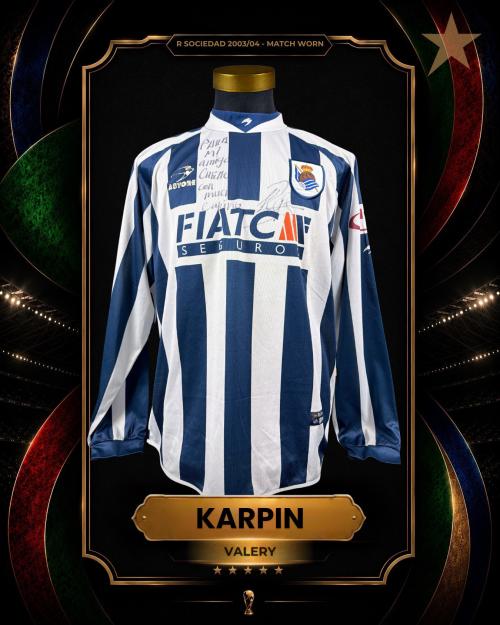 31   -  VALERY KARPIN #8 | 2003/04 REAL SOCIEDAD | MATCH WORN | GIFTED | PLAYER COLLECTION
