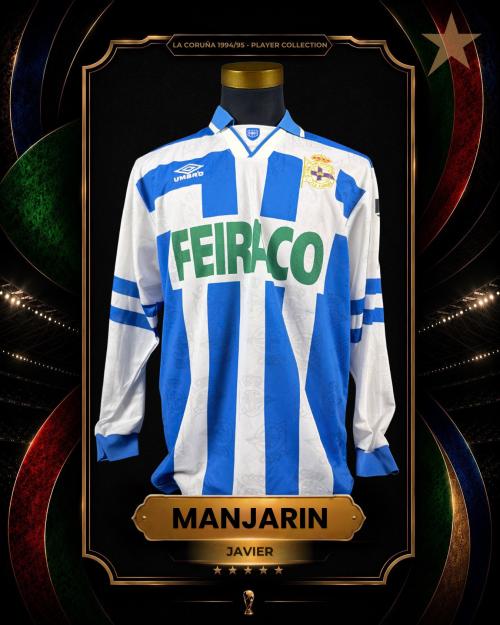 32   -  JAVIER MANJARÍN #7 | 1994/1995 DEPORTIVO LA CORUÑA | GAME WORN vs TENERIFE | SWAPPED | PLAYER COLLECTION