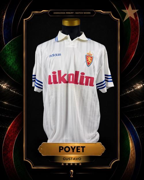 33   -  GUSTAVO POYET #11 | 1996/97 ZARAGOZA | GAME WORN vs CELTA | SWAPPED | PLAYER COLLECTION
