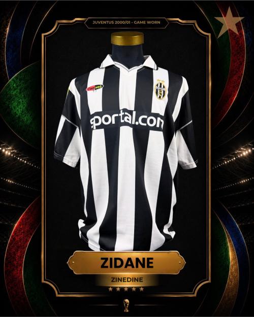 40   -  ZINEDINE ZIDANE #21| 2000/01 JUVENTUS UCL | GAME WORN vs PANATHINAIKOS | SWAPPED | PLAYER COLLECTION