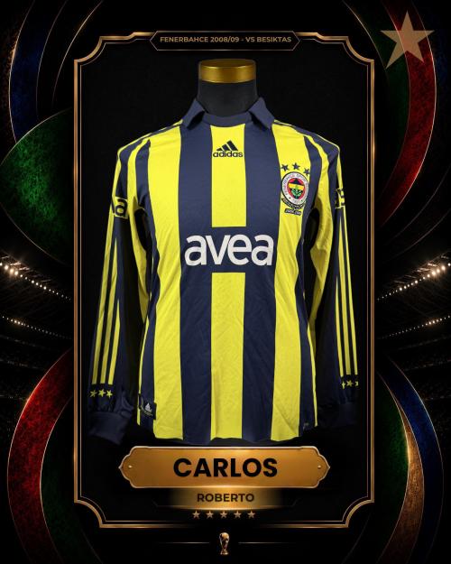 41   -  ROBERTO CARLOS #3 | 2008/09 FENERBAHCE | GAME WORN VS BESIKTAS | SWAPPED | PLAYER COLLECTION