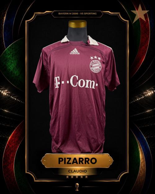 42   -  CLAUDIO PIZARRO #14 | 2006 BAYERN MUNCHEN UCL | GAME WORN VS SPORTING | SWAPPED | PHOTOMATCHED | PLAYER COLLECTION