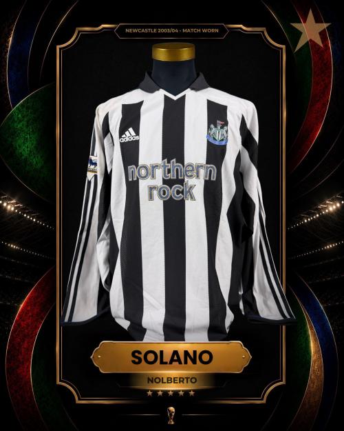 44   -  NOLBERTO SOLANO #4 | 2003/04 NEWCASTLE | MATCH WORN | UNWASHED | PLAYER COLLECTION