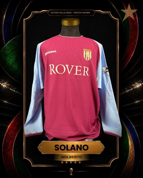 46   -  NOLBERTO SOLANO #11 | 2004 ASTON VILLA | DEBUT WORN VS LEICESTER | SIGNED | PLAYER COLLECTION