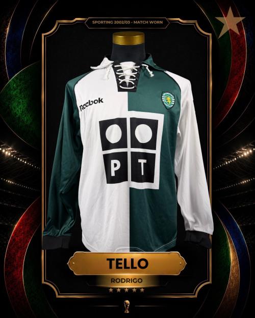 52   -  RODRIGO TELLO #11 | 2002/03 SPORTING | MATCH WORN | PLAYER COLLECTION