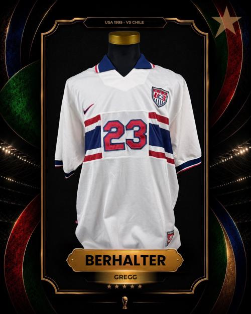 54   -  GREGG BERHALTER  #23 | 1995 USA AMERICA CUP | GAME ISSUED vs CHILE | SWAPPED | PLAYER COLLECTION