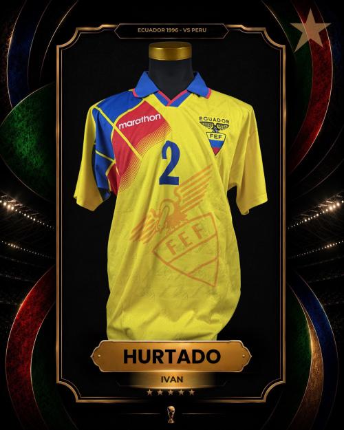63   -  IVAN HURTADO #2 | 1996 ECUADOR WCQ | GAME WORN VS PERÚ | SWAPPED | PLAYER COLLECTION