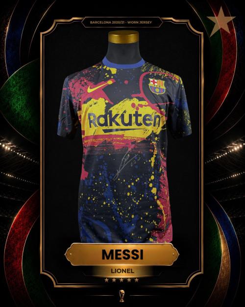 73   -  LIONEL MESSI #10 | 2020/21 BARCELONA | WARM-UP WORN JERSEY | SIGNED