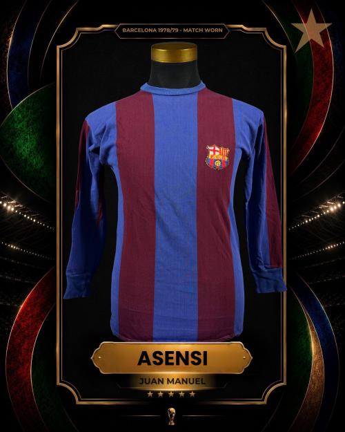 74   -  JUAN MANUEL ASENSI #10 | 1977/79 BARCELONA | MATCH WORN | MUSEUM PIECE |