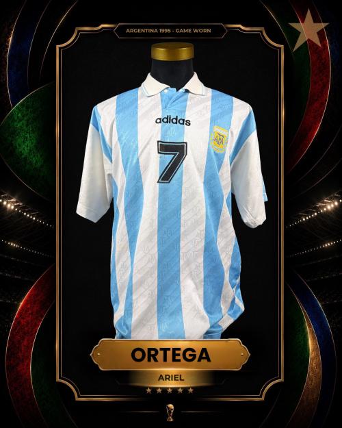 80   -  ARIEL ORTEGA #7 | 1995 ARGENTINA KING FAHD  | 2nd HALF WORN vs JAPAN | PHOTOMATCHED