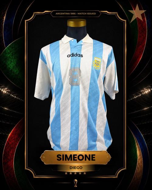 81   -  DIEGO SIMEONE #8 | 1995 ARGENTINA  | MATCH WORN