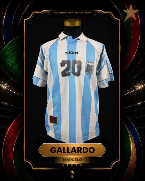 82   -  MARCELO GALLARDO #20 | 1997 ARGENTINA | MATCH WORN