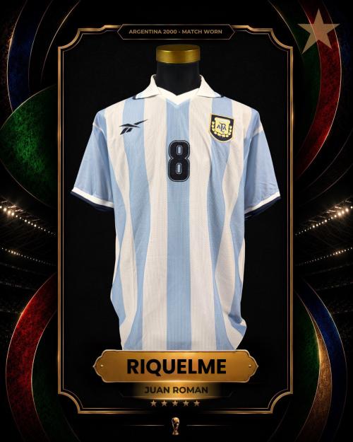 83   -  JUAN ROMAN RIQUELME #8 | 2000 ARGENTINA PRE-OLYMPICS  | MATCH WORN