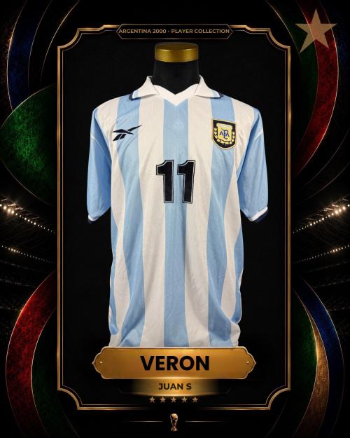 84   -  JUAN SEBASTIÁN VERÓN #11 | 2000 ARGENTINA WCQ | GAME WORN VS CHILE | SWAPPED | PLAYER COLLECTION