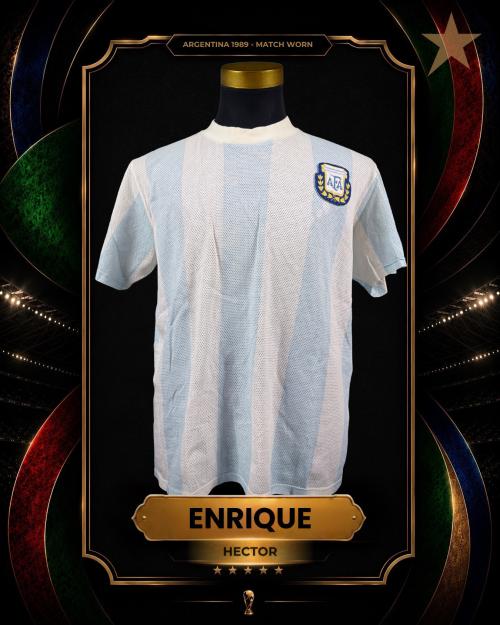 86   -  HECTOR ENRIQUE #20 | 1989 ARGENTINA AMERICA CUP  | GAME WORN vs BOLIVIA