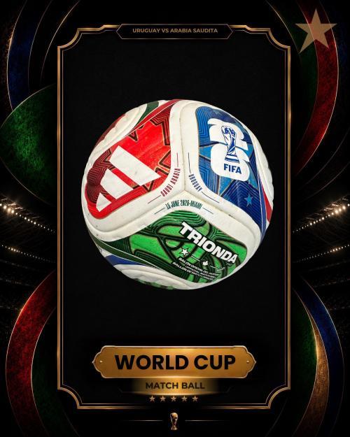 87   -  SAUDI ARABIA OMB BALL | 2026 WORLD CUP | GAME WORN vs URUGUAY | USED BALL