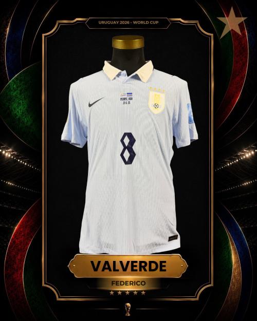 88   -  FEDERICO VALVERDE  #8 | 2026 URUGUAY WORLD CUP | GAME WORN vs CABO VERDE | KITMAN PROVENANCE