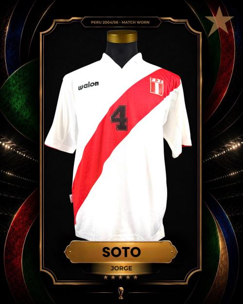 96   -  JORGE SOTO #4 | 2004/06 PERÚ WCQ | MATCH WORN | PLAYER COLLECTION